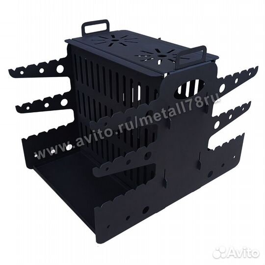 Мангал вертикальный, Мангал + гриль