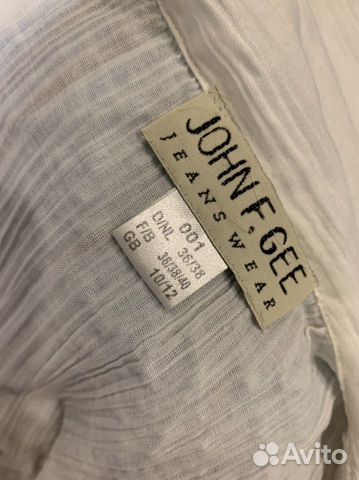 Винтажная рубашка из гофре ткани y2k Jonh F,gree объявление продам