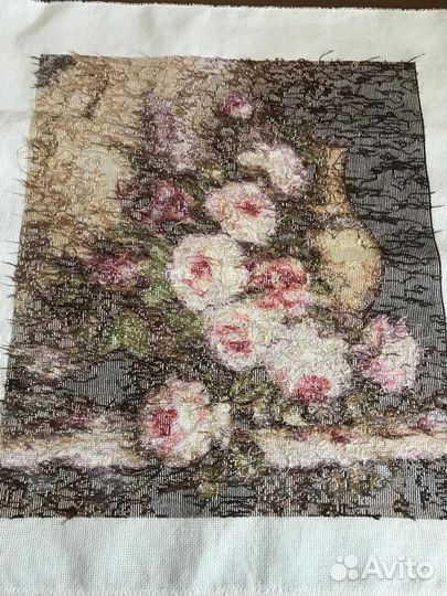 Вышивка «Мраморные розы»