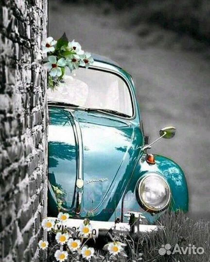 Картина по номерам 40x50 Автомобиль среди