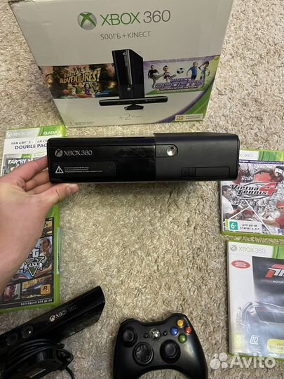 Xbox 360 Е 500Гб много игр