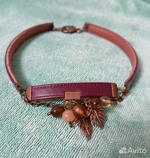 Кожаный чокер на шею