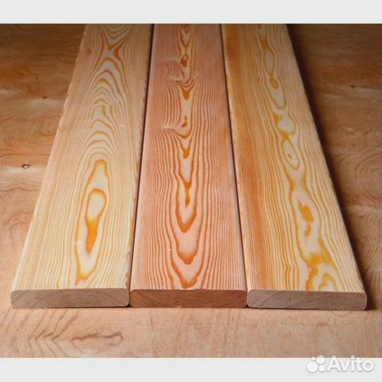 Планкен из лиственницы прямой и скошенный