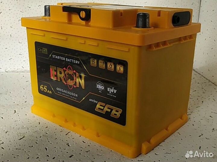 Аккумулятор E-tron (этрон, етрон) 65Ah оп EFB