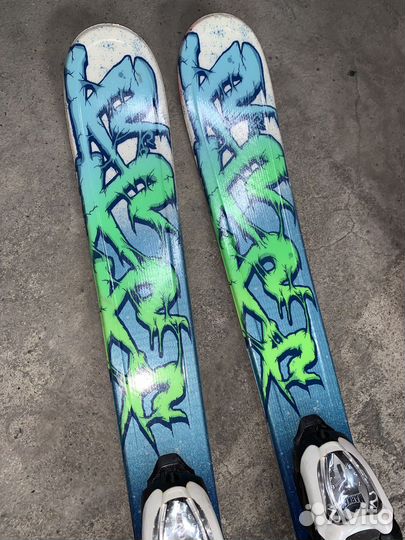 Горные лыжи 124 детские k2 с чехлом