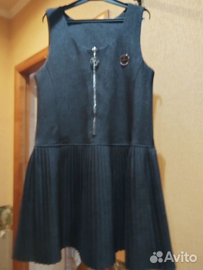 Школьный сарафан серый рост 146