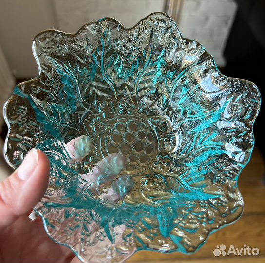 Конфетница винтаж финское стекло