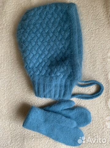 Комплект капор + варежки