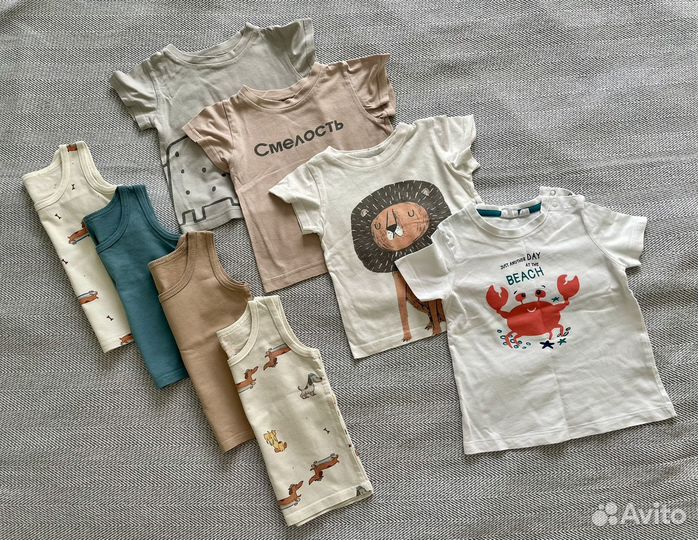 Большой пакет брендовых вещей для мальчика 80