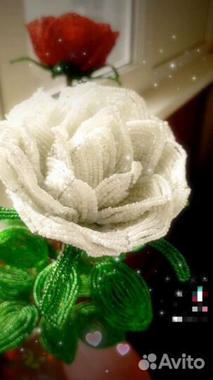Розы из бисера