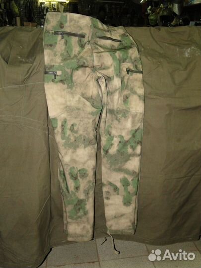 Мембранные брюки на флисе, цвет мох/а-такс, 48/182