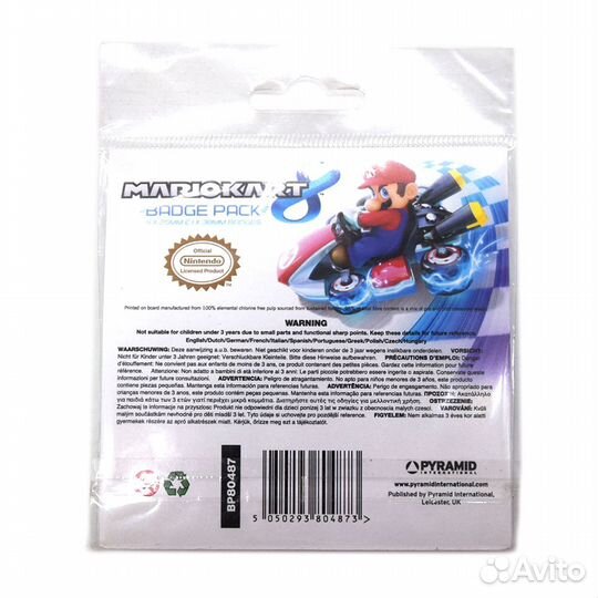 Набор значков Mario Kart 8 5 шт BP80487