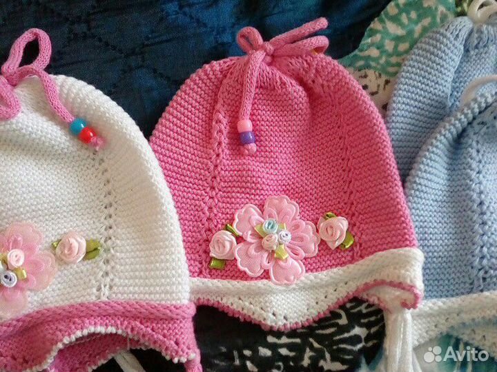 Шапки для новорожденных новые