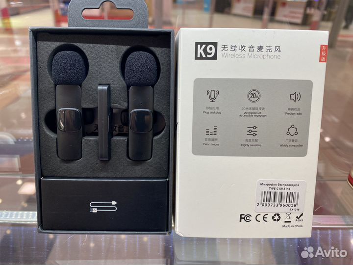 Петличный микрофон 2в1