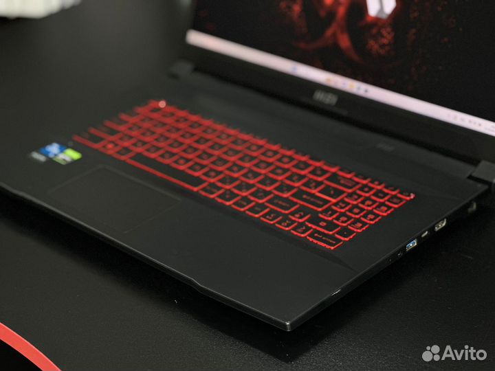 Игровой ноутбук msi i5-11400h gtx1650 озу8gb