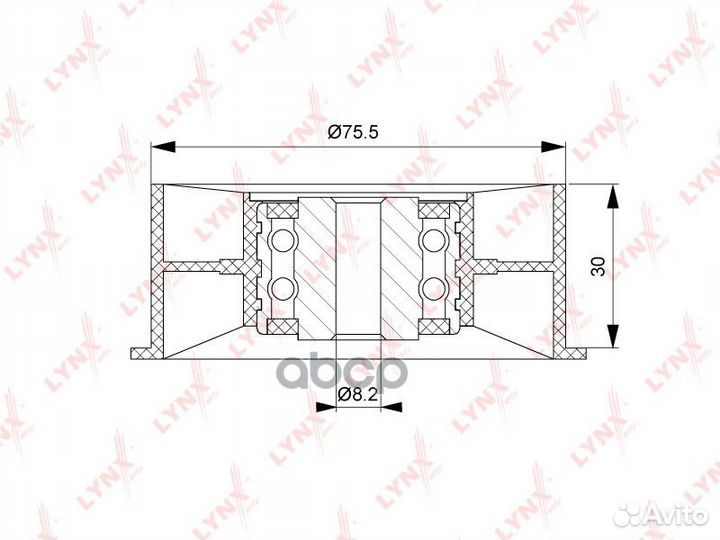 Ролик обводной ремня грм PB3106 lynxauto