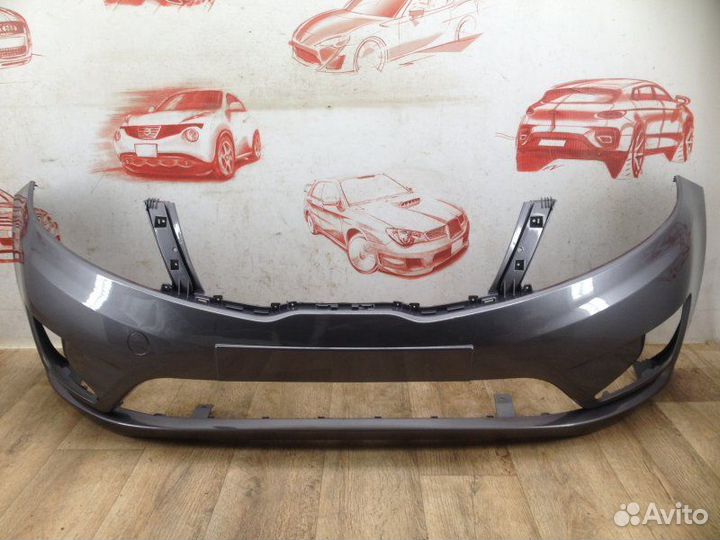 Бампер передний на kia рио3 серый SAE 2010-2014