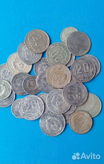 Монеты ранних Советов. 10, 15, 20 копеек до 1961