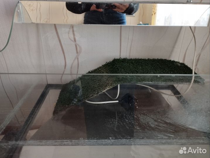 Аквариум с горкой для черепашки