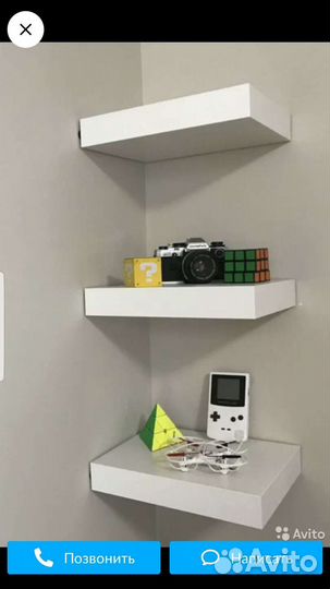 Полка IKEA лакк белая 30х25