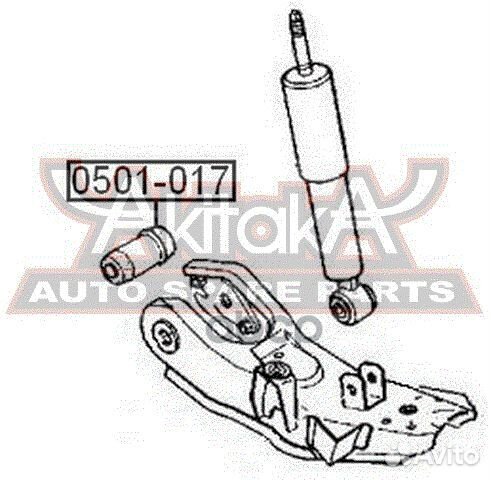 Сайлентблок переднего нижнего рычага 0501-017 asva