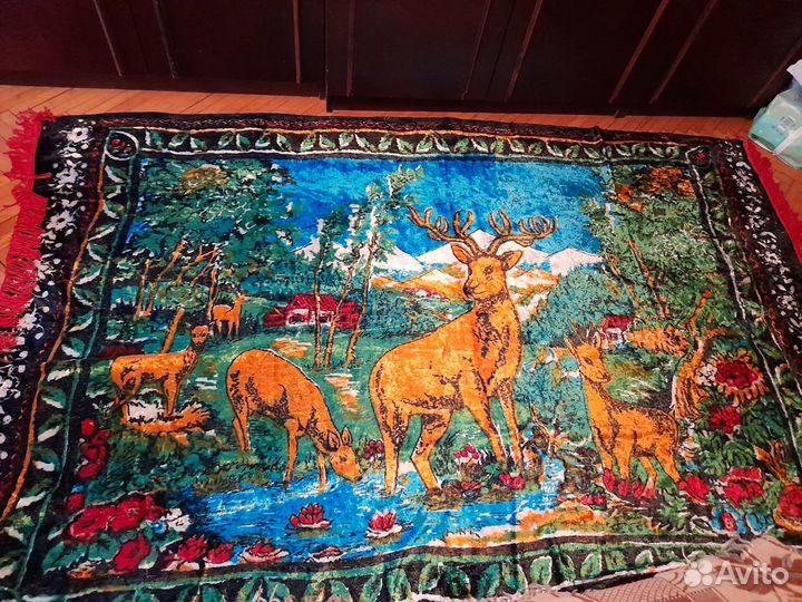 Ковер с оленями СССР, покрывала гобелен,скатерти