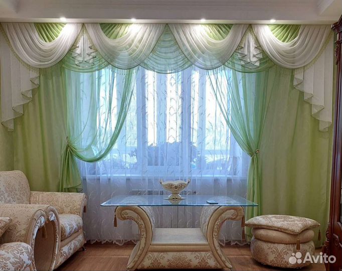 Шторы с ламбрекеном бу