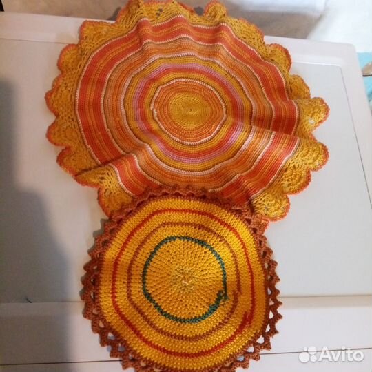 Салфетки, вязаные крючком, ручная работа