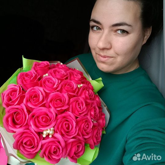 Цветы из мыла букет подарок