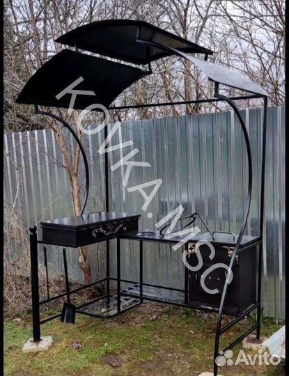 Мангал с крышей