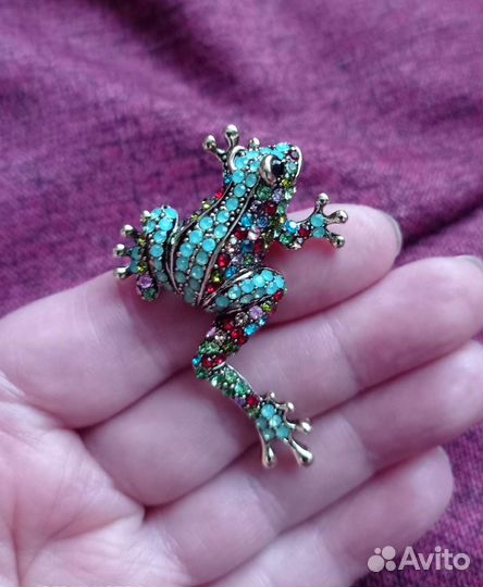 Брошь Лягушка. Новая