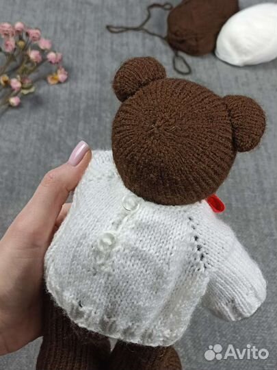 Мишка Миша вязаная игрушка