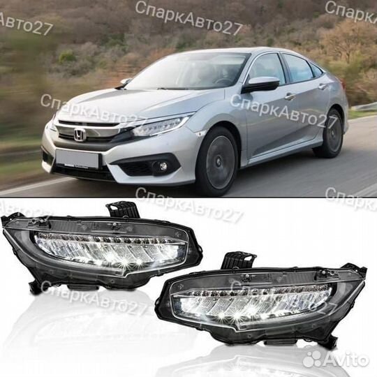 Фары передние Honda Civic 2015-2022 (комплект)