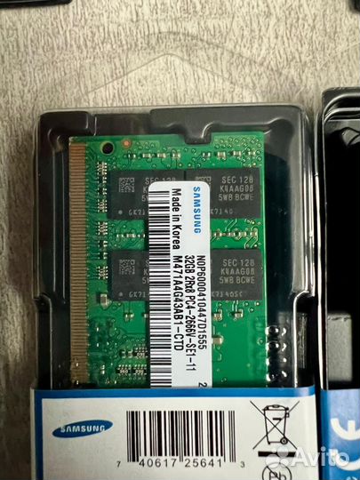 Samsung 64Гб (32Gb + 32Gb ) DDR4 PC4 2666Mhz новая