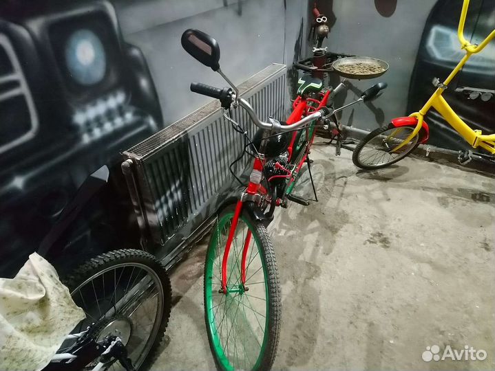 Велосипед с мотором,мопед 100 кубов