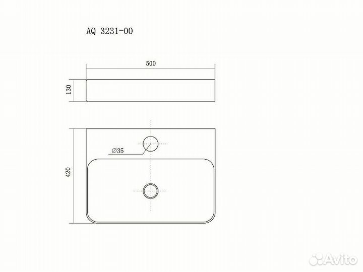 Aquatek AQ3231-00 Раковина накладная