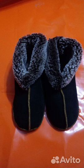 Чуни из овчины мужские