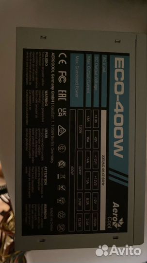 Aerocool eco 400 -блок питания