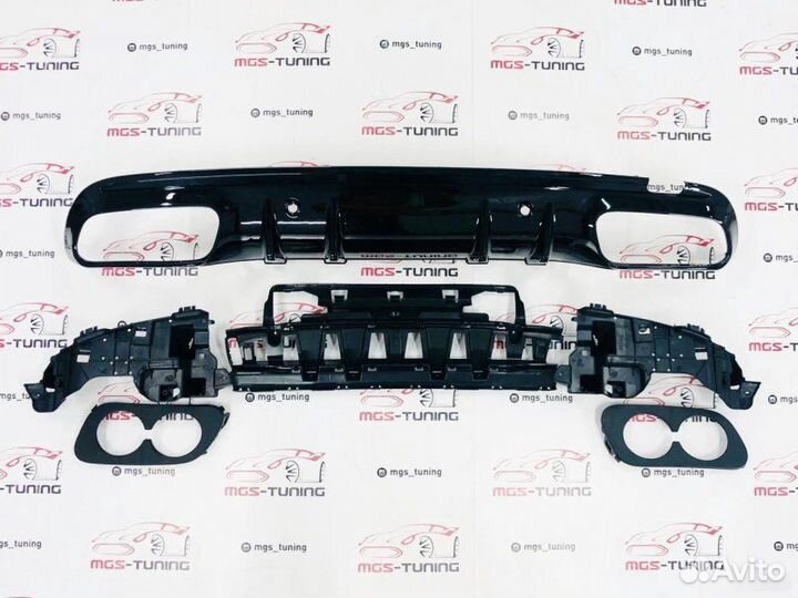 Диффузор Mercedes C-class w205 C43 AMG стиль 2019+