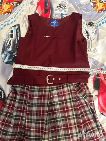 Форма школьная и кардиган для девочки 146-152