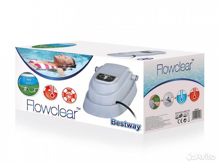 Проточный водонагреватель для бассейнов