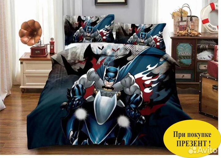 Комплект постельного белья 1.5сп.(сатин/хлопок)