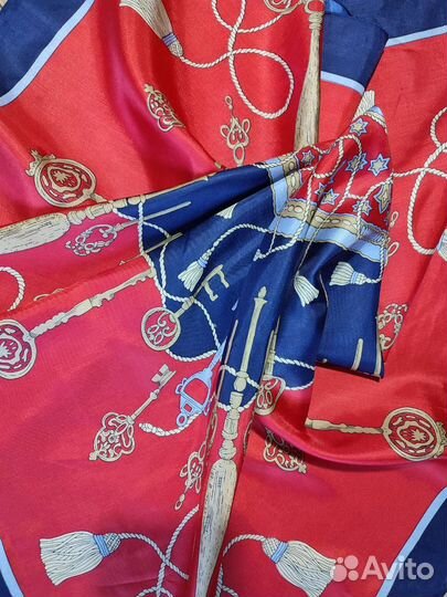 Большой шёлковый платок винтаж