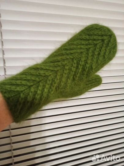 Варежки из пуха норки