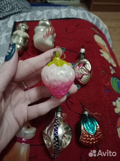 Елочные игрушки стекло СССР
