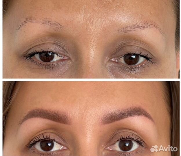 Перманентный макияж бровей губ и век татуаж