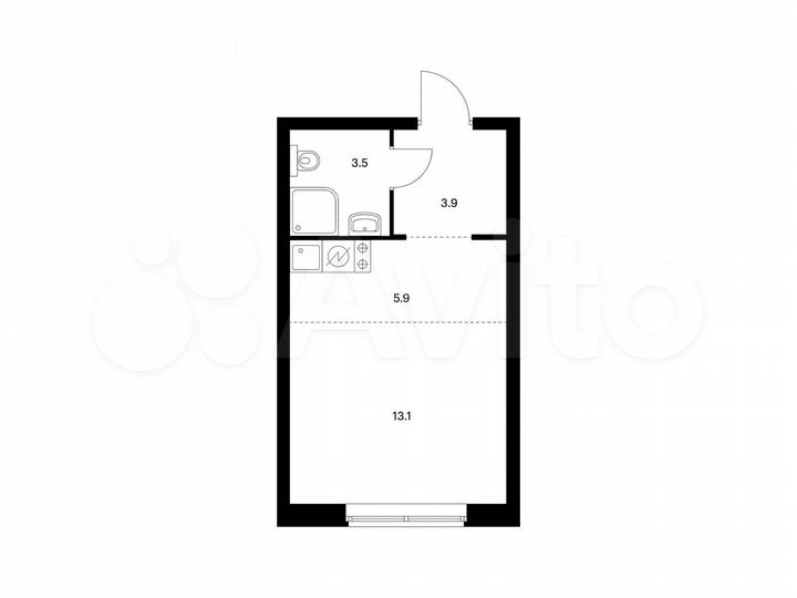 Квартира-студия, 26,4 м², 17/32 эт.