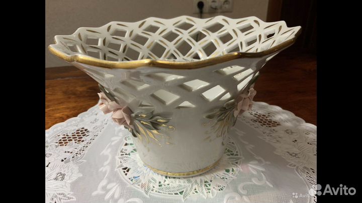 Фарфор Кисловодский. Сухарница и сахарница