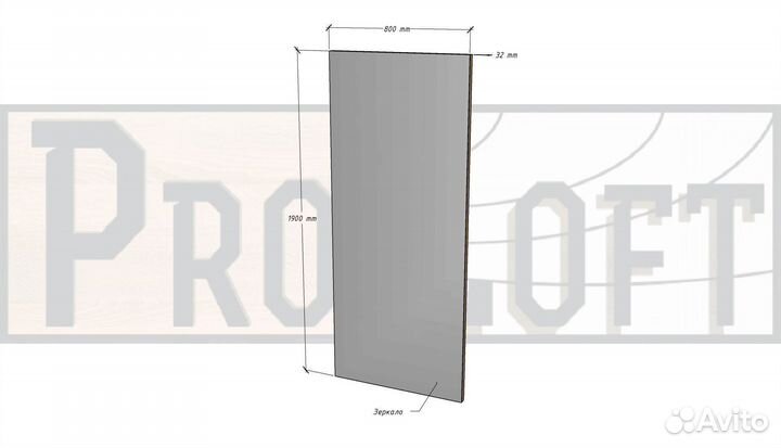 Зеркало лофт