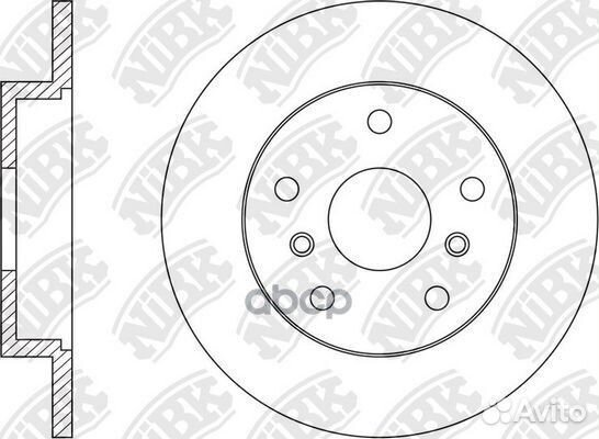 Диск тормозной задний NiBK RN1570 Толщина-13мм